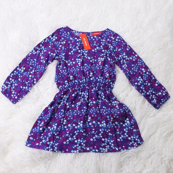 NEW Joe Fresh Purple Allover Floral Print Dress - Picture 2 of 8